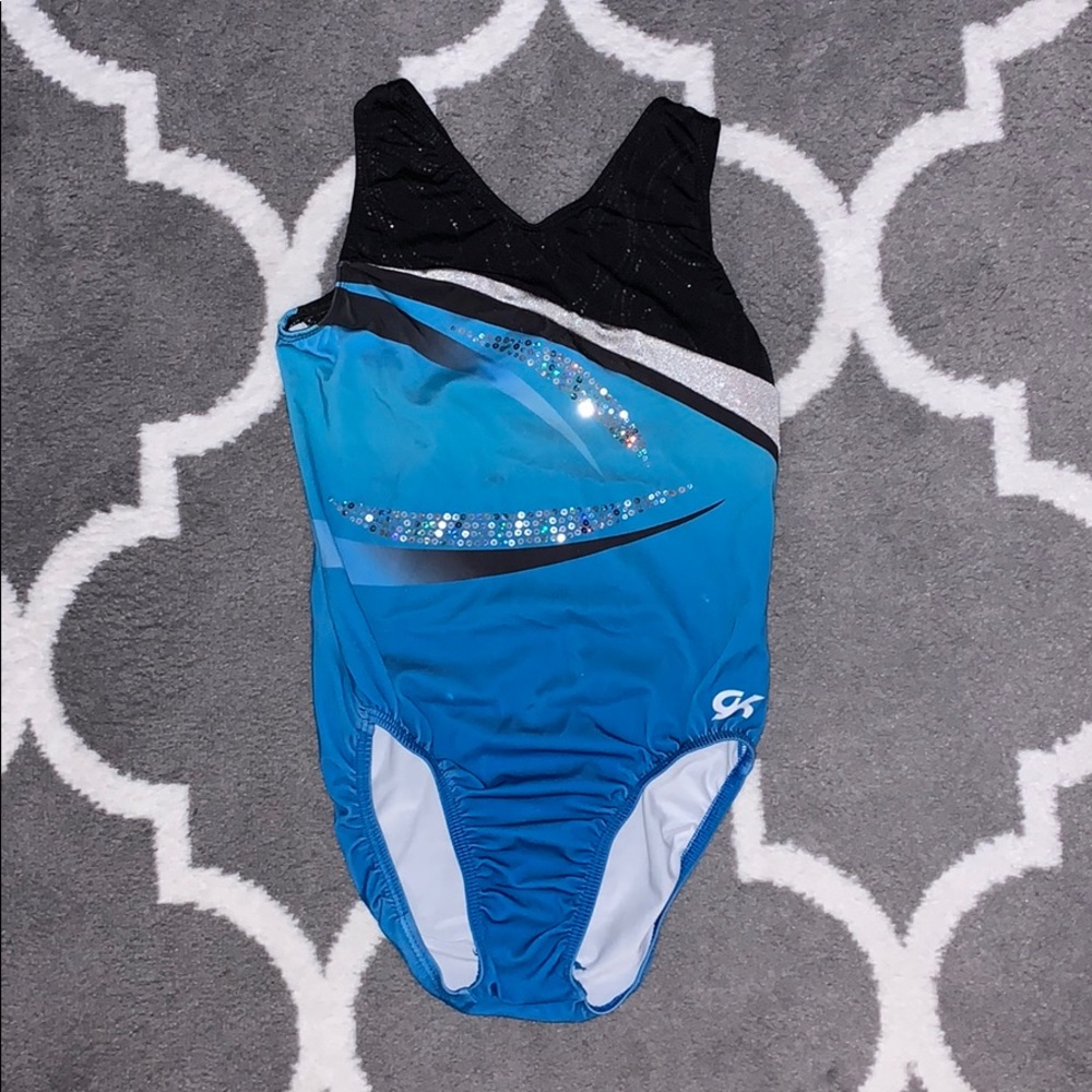 girls gymnastics leotards: black & blue